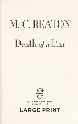 M. C. Beaton: Death of a liar (2015)