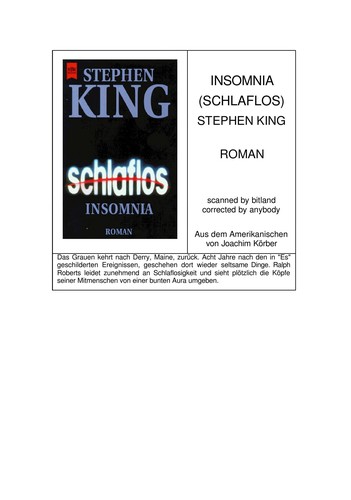 Stephen King: Schlaflos (Hardcover, German language, 1994, Heyne)