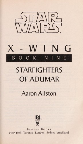 Aaron Allston: Starfighters of Adumar (1999, Bantam Books)