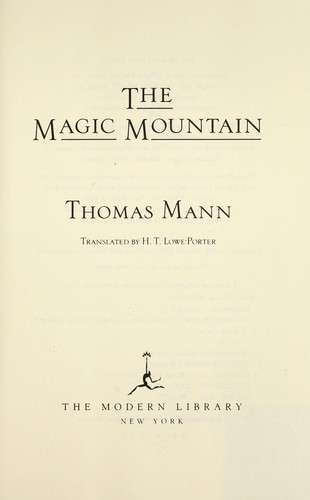 Thomas Mann: The magic mountain (1992, The Modern Library)