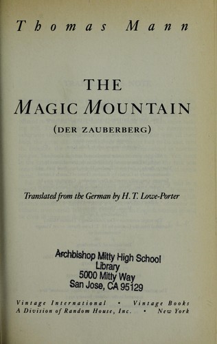 Thomas Mann: The magic mountain = (1992, Vintage Books)