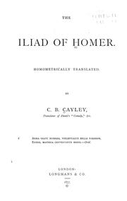 Homer: The Iliad of Homer (1877, Longmans)