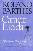 Roland Barthes: Camera lucida (1981, Hill and Wang)