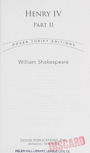 William Shakespeare: Henry IV, Part II (2015, Dover Publications, Incorporated)